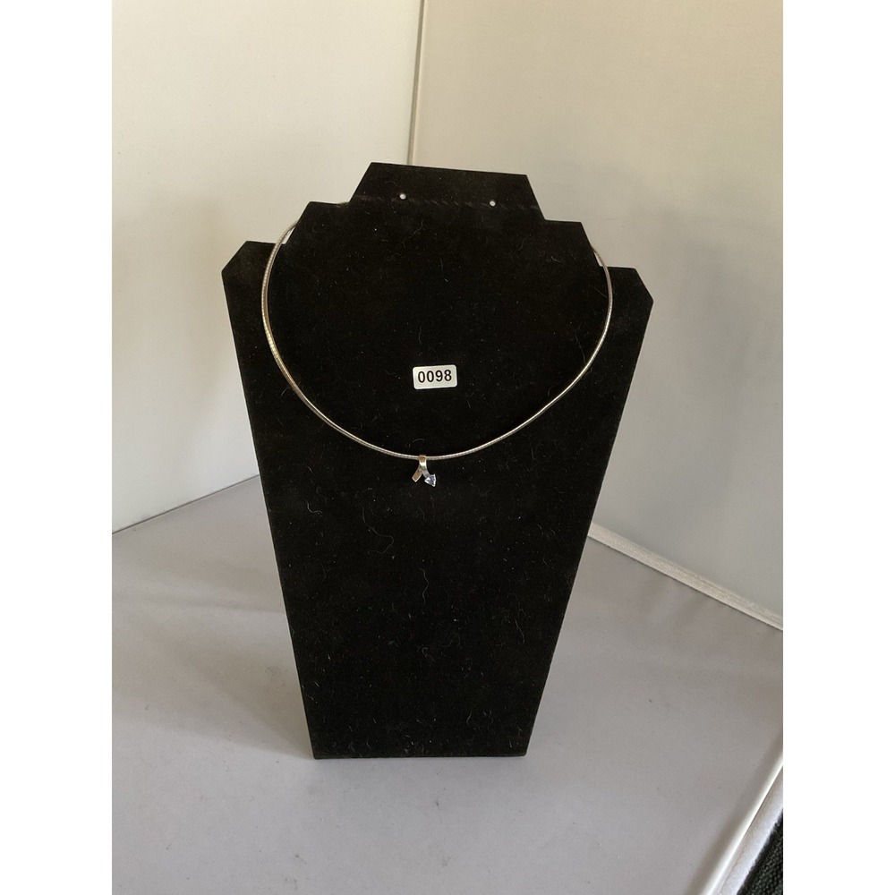 Safi Kilima Tanzanite Slide Necklace Silver Tone OMEGA Chain